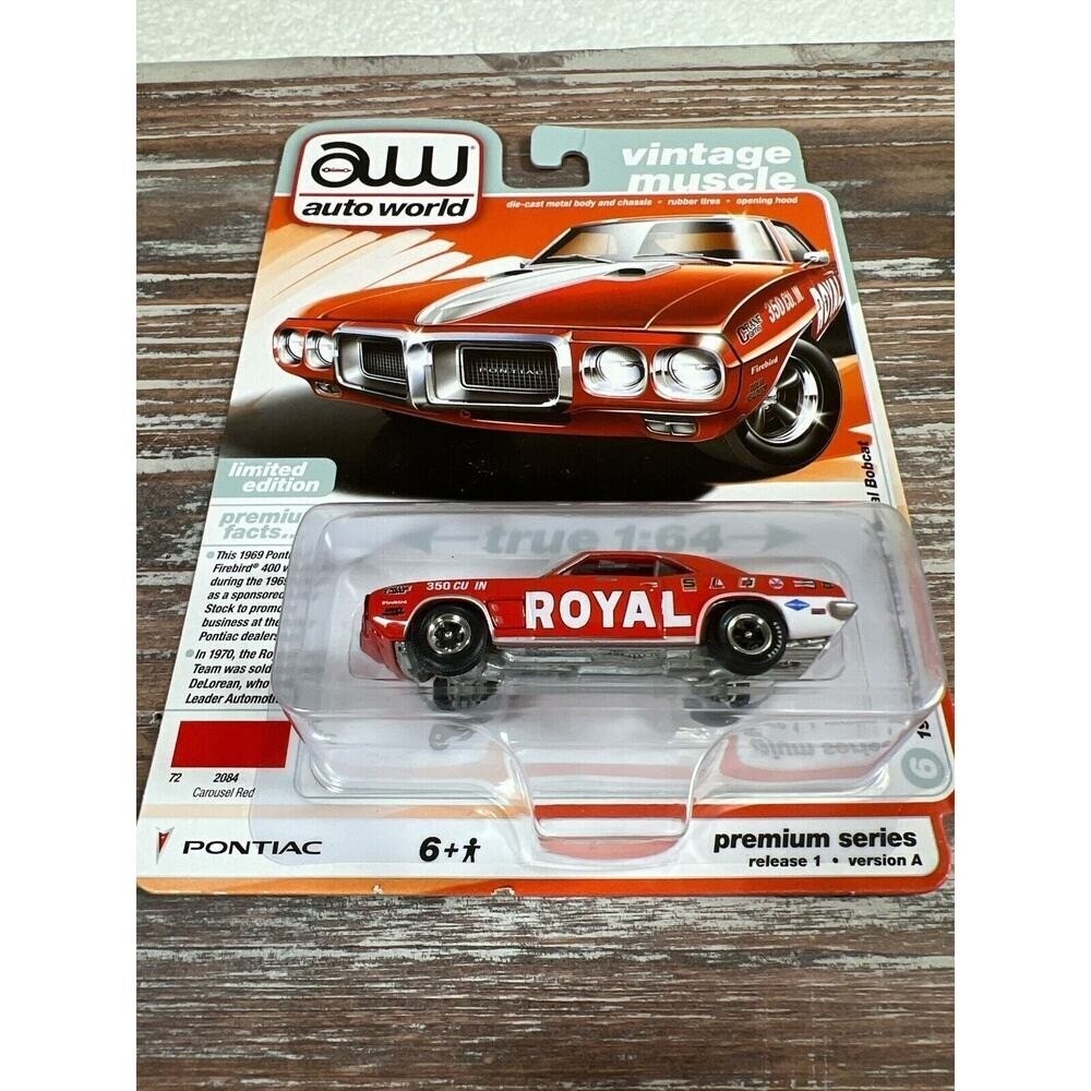 Auto World 1969 Pontiac Firebird Royal Bobcat 1:64 Diecast Car Limited Edition - Picture 3 of 4